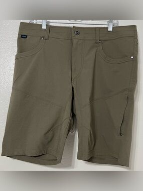 KÜHL Men’s Hiking Trail Shorts Khaki Performance Outdoor Utility Cargo Stretch